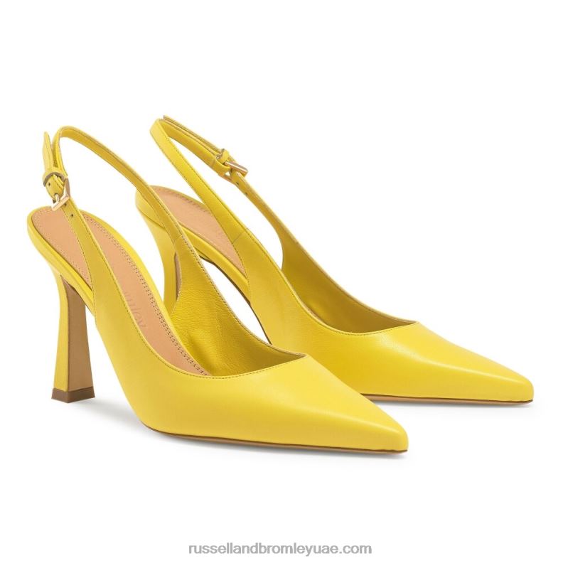 ⁦على مضخة نقطة slingback نقطة 8840R189 أصفر نحيف Russell And Bromley⁩ - الصورة ⁦2⁩