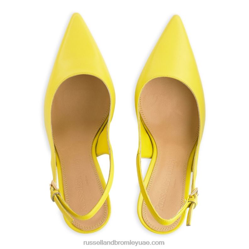 ⁦على مضخة نقطة slingback نقطة 8840R189 أصفر نحيف Russell And Bromley⁩ - الصورة ⁦3⁩