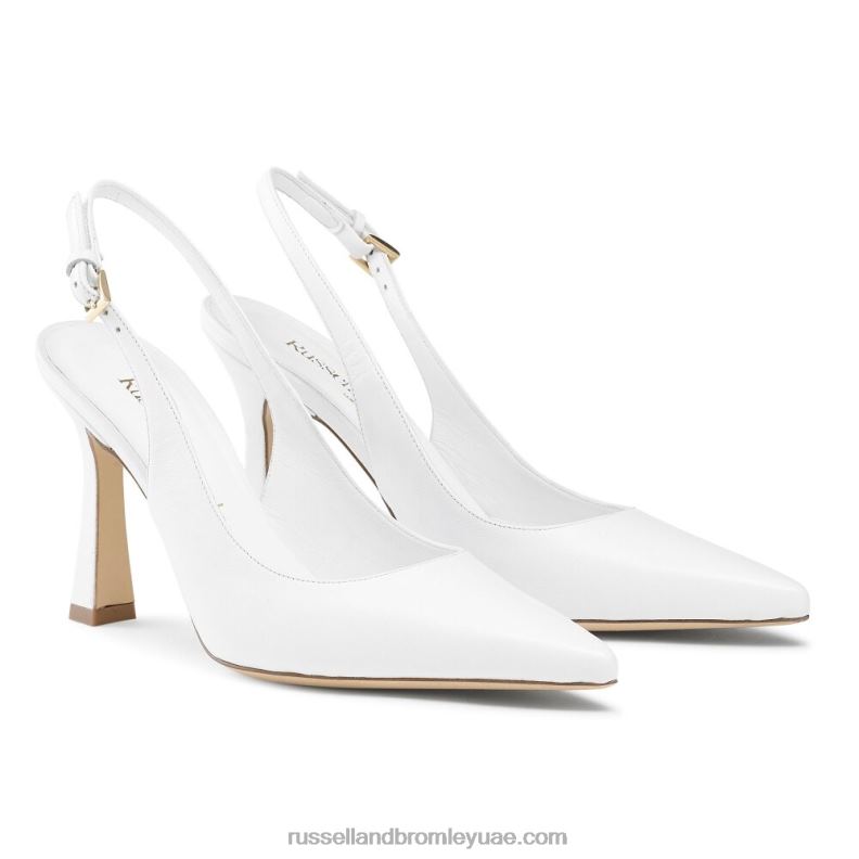 ⁦على مضخة نقطة slingback نقطة 8840R190 أبيض نحيف Russell And Bromley⁩ - الصورة ⁦2⁩