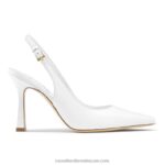 على مضخة نقطة slingback نقطة 8840R190 أبيض نحيف Russell And Bromley