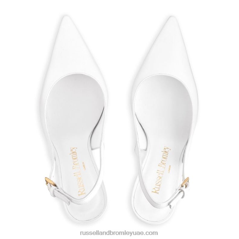 ⁦على مضخة نقطة slingback نقطة 8840R190 أبيض نحيف Russell And Bromley⁩ - الصورة ⁦3⁩