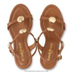 ⁦كعب إسفين إسفين من الفلين على شكل حرف T 8840R423 اللون البيج نحيف Russell And Bromley⁩ - الصورة ⁦3⁩