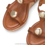 ⁦كعب إسفين إسفين من الفلين على شكل حرف T 8840R423 اللون البيج نحيف Russell And Bromley⁩ - الصورة ⁦4⁩