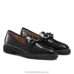 ⁦كليوباترا 3 حلقة متعطل 8840R202 أسود نحيف Russell And Bromley⁩ - الصورة ⁦2⁩