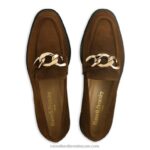 ⁦كليوباترا 3 حلقة متعطل 8840R206 بني نحيف Russell And Bromley⁩ - الصورة ⁦3⁩