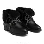 ⁦متجول محبوب من الصوف الصناعي 8840R259 أسود نحيف Russell And Bromley⁩ - الصورة ⁦2⁩
