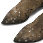 ⁦مرحبا الحذاء الغربي منمق 8840R279 اللون البيج نحيف Russell And Bromley⁩ - الصورة ⁦3⁩
