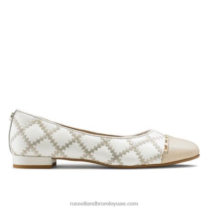 مضخة باليه boulevard2 8840R250 أبيض نحيف Russell And Bromley