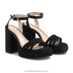 ⁦منصة حلوى أنبوبي المتطرفة 8840R418 أسود نحيف Russell And Bromley⁩ - الصورة ⁦2⁩