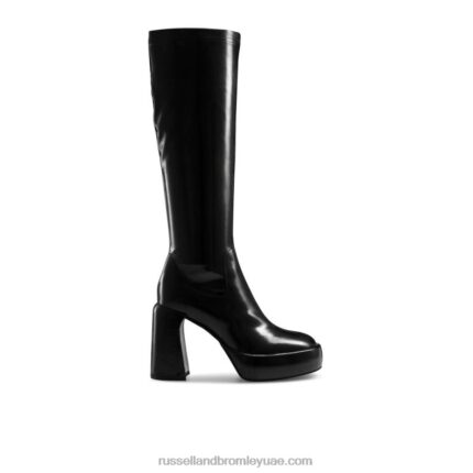 منصة فيفيان التمهيد الركبة عالية 8840R368 أسود نحيف Russell And Bromley