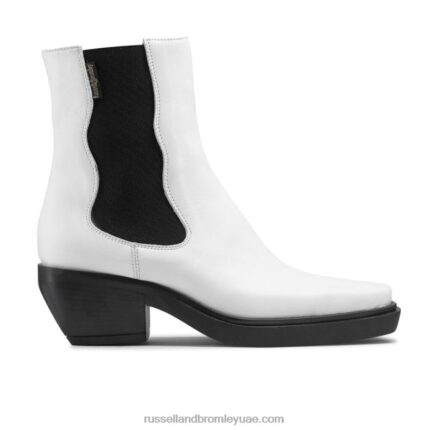 ناشفيل ويسترن تشيلسي التمهيد 8840R308 أبيض نحيف Russell And Bromley