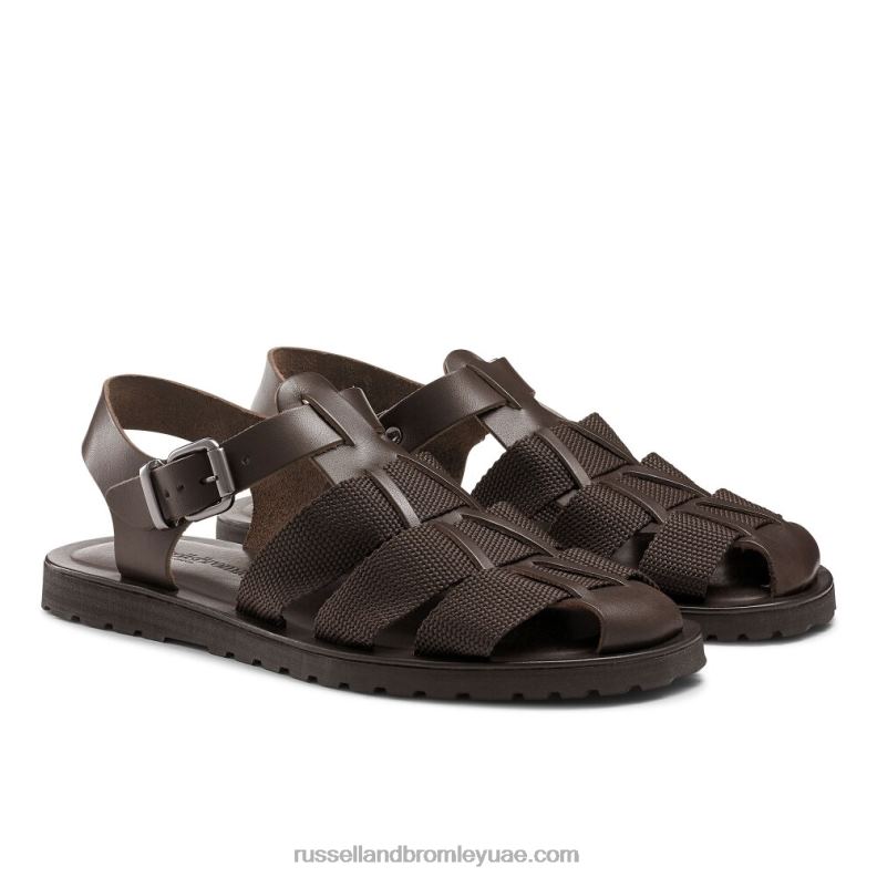 ⁦fab Fisher التوى قماش صياد 8840R520 بني رجال Russell And Bromley⁩ - الصورة ⁦2⁩