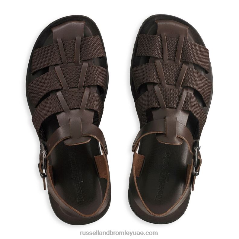 ⁦fab Fisher التوى قماش صياد 8840R520 بني رجال Russell And Bromley⁩ - الصورة ⁦3⁩