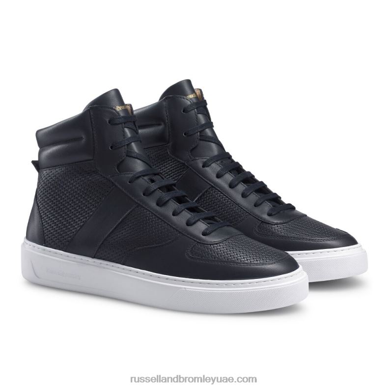 ⁦hi way hi top sneaker 8840R467 القوات البحرية رجال Russell And Bromley⁩ - الصورة ⁦2⁩