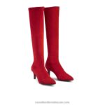 ⁦hotlegs الركبة عالية جورب التمهيد 8840R369 أحمر نحيف Russell And Bromley⁩ - الصورة ⁦2⁩