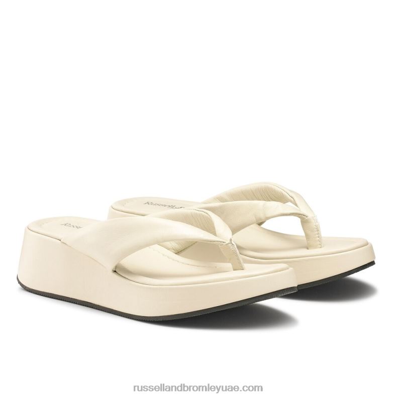 ⁦hoxton اصبع القدم صندل flatform 8840R412 عاج نحيف Russell And Bromley⁩ - الصورة ⁦2⁩