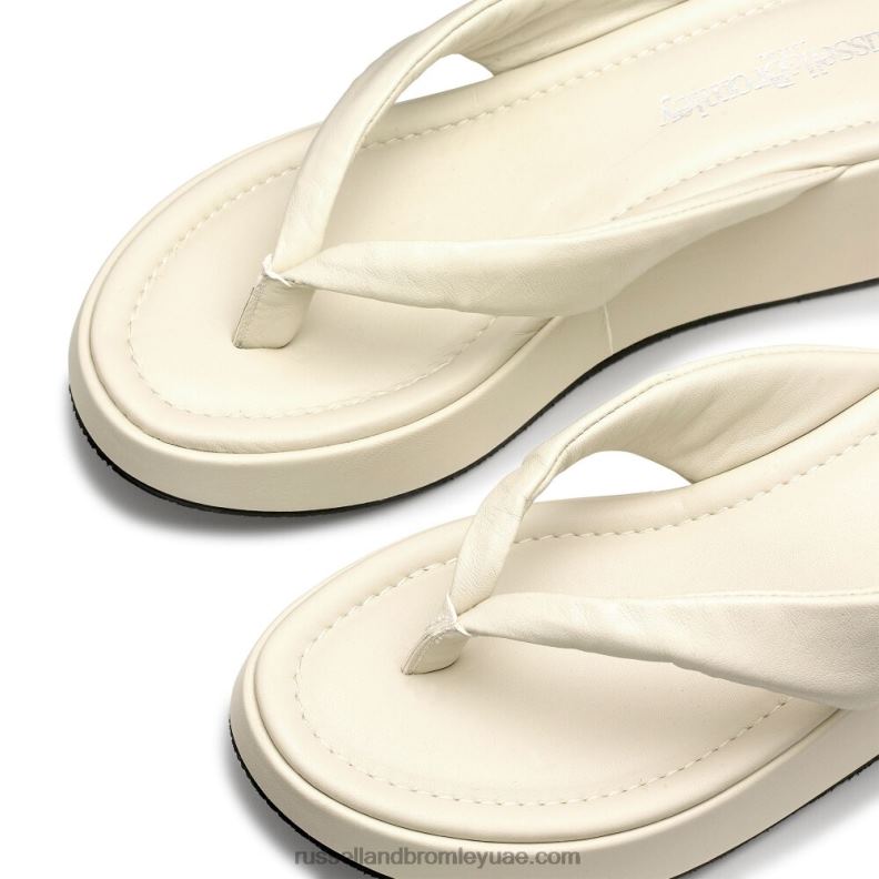 ⁦hoxton اصبع القدم صندل flatform 8840R412 عاج نحيف Russell And Bromley⁩ - الصورة ⁦4⁩