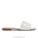 quiltmule مبطن بغل مسطح 8840R397 فضة نحيف Russell And Bromley