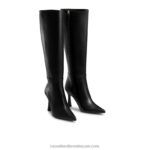 ⁦tohepoint حذاء برقبة في الركبة 8840R337 أسود نحيف Russell And Bromley⁩ - الصورة ⁦2⁩