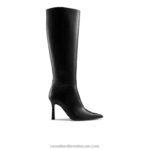 tohepoint حذاء برقبة في الركبة 8840R337 أسود نحيف Russell And Bromley