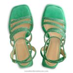 ⁦yeahbaby منصة strappy المرصعة بالجواهر 8840R173 أخضر نحيف Russell And Bromley⁩ - الصورة ⁦3⁩