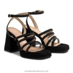 ⁦yeahbaby منصة strappy المرصعة بالجواهر 8840R180 أسود نحيف Russell And Bromley⁩ - الصورة ⁦2⁩